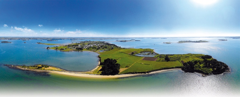 Vue aérienne de l'île d'Arz île d'arz